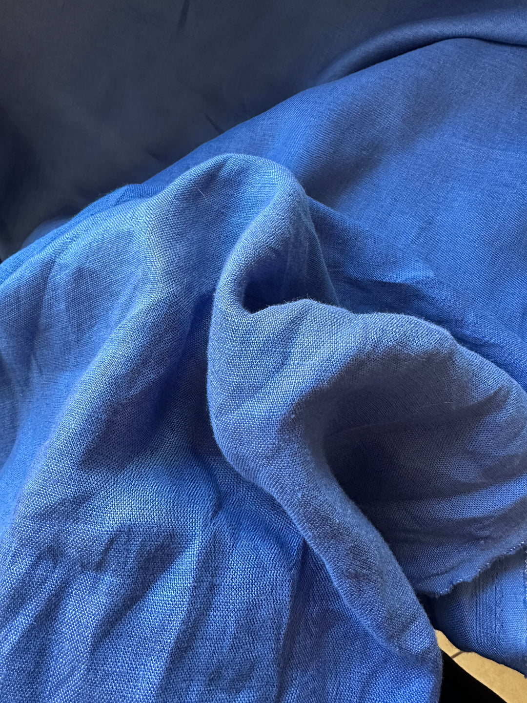 Tessuto Lino blu