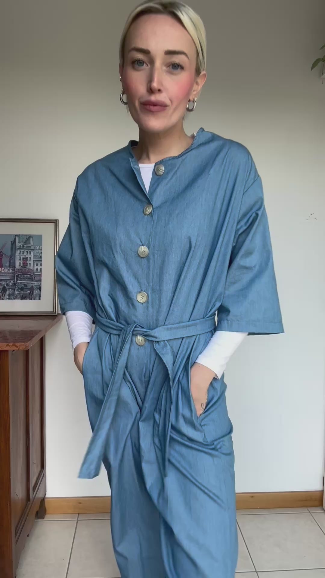 Denim Drop tuta camicia