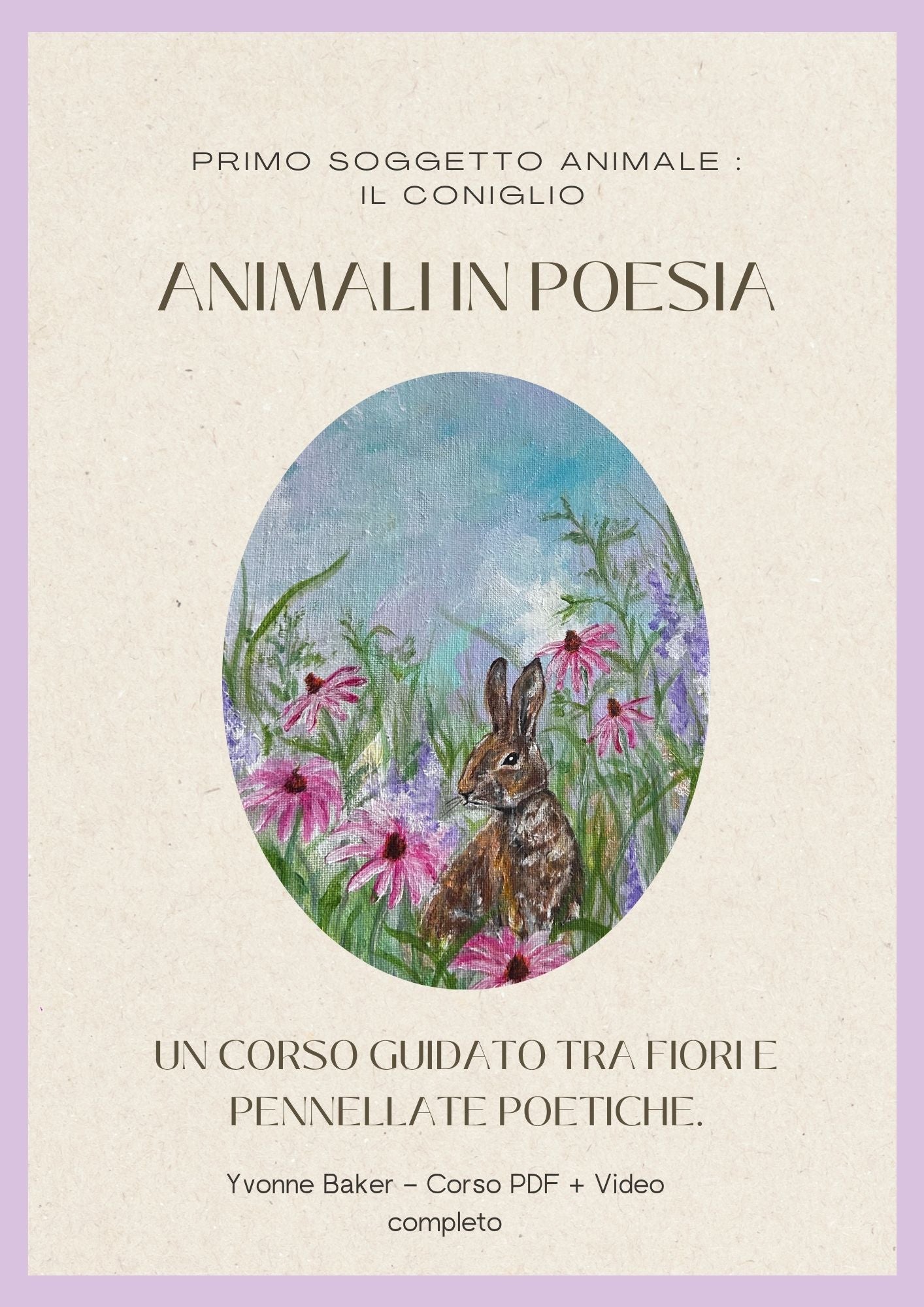 Corso online – Pittura acrilica su tela: "Il coniglio nel giardino incantato"