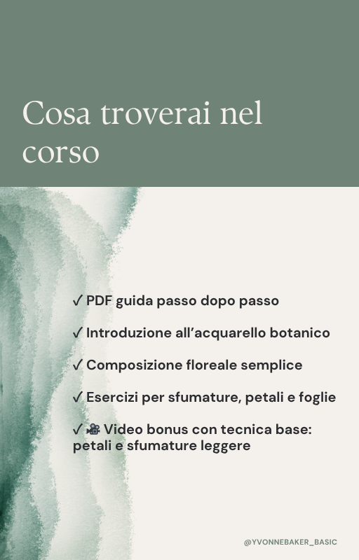 Corso di Acquarello Botanico – Fiori &amp; Foglie