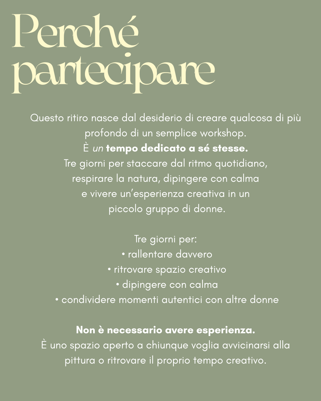 SOLD OUT - RITIRO ARTISTICO Giugno