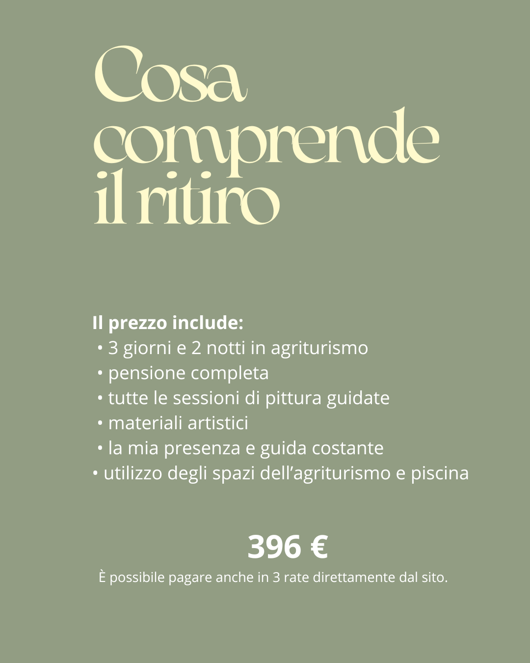 SOLD OUT - RITIRO ARTISTICO Giugno
