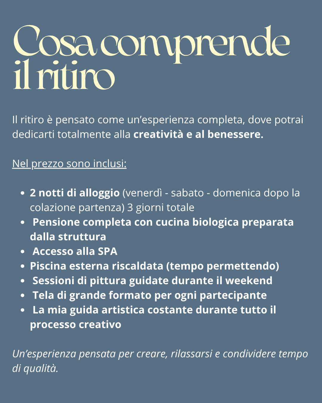 RITIRO ARTISTICO Settembre