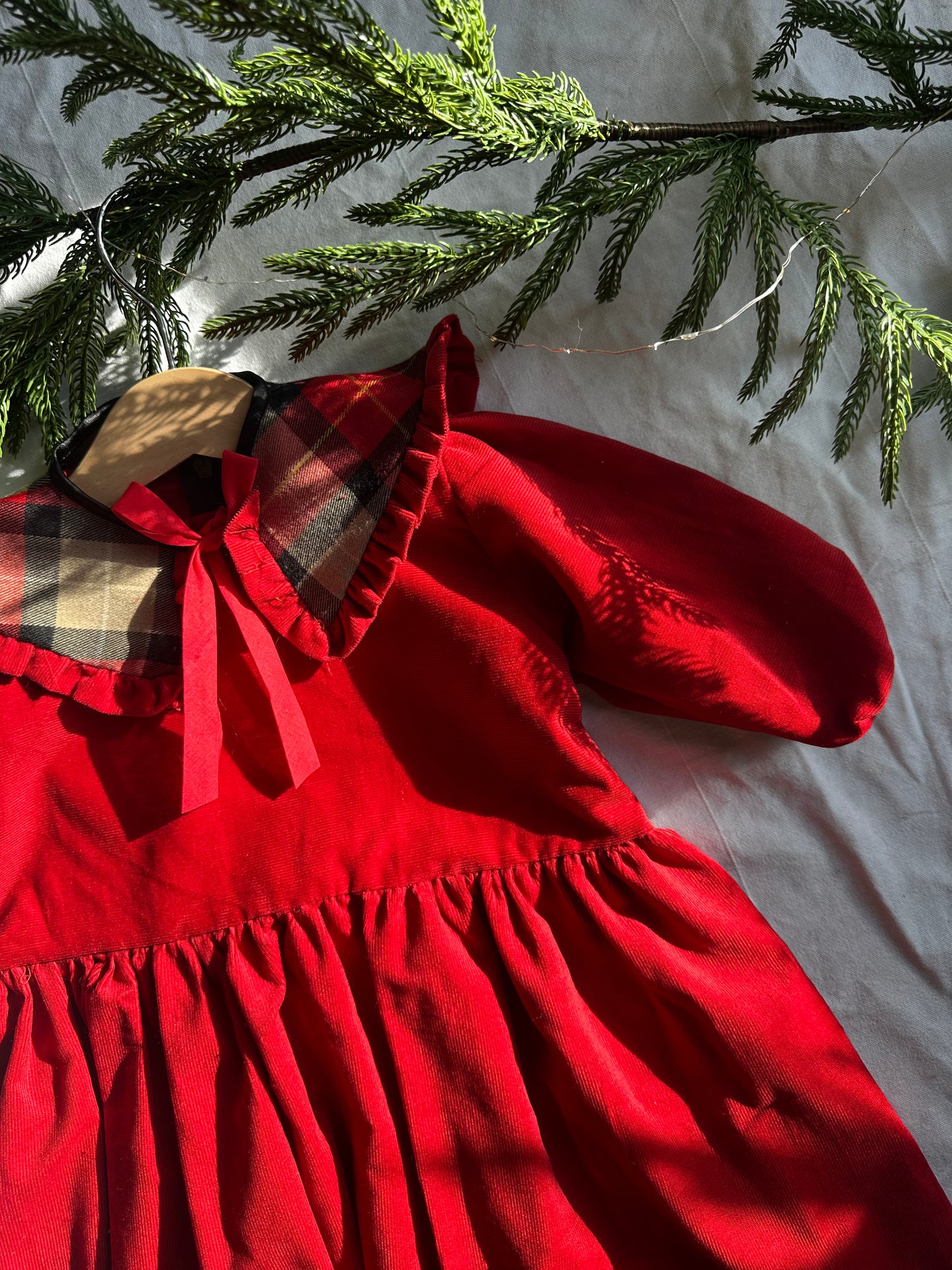 Abitino in Velluto per Bambina  – Taglia 12–18 mesi (adatto anche da 7 mesi) – Pezzo Unico