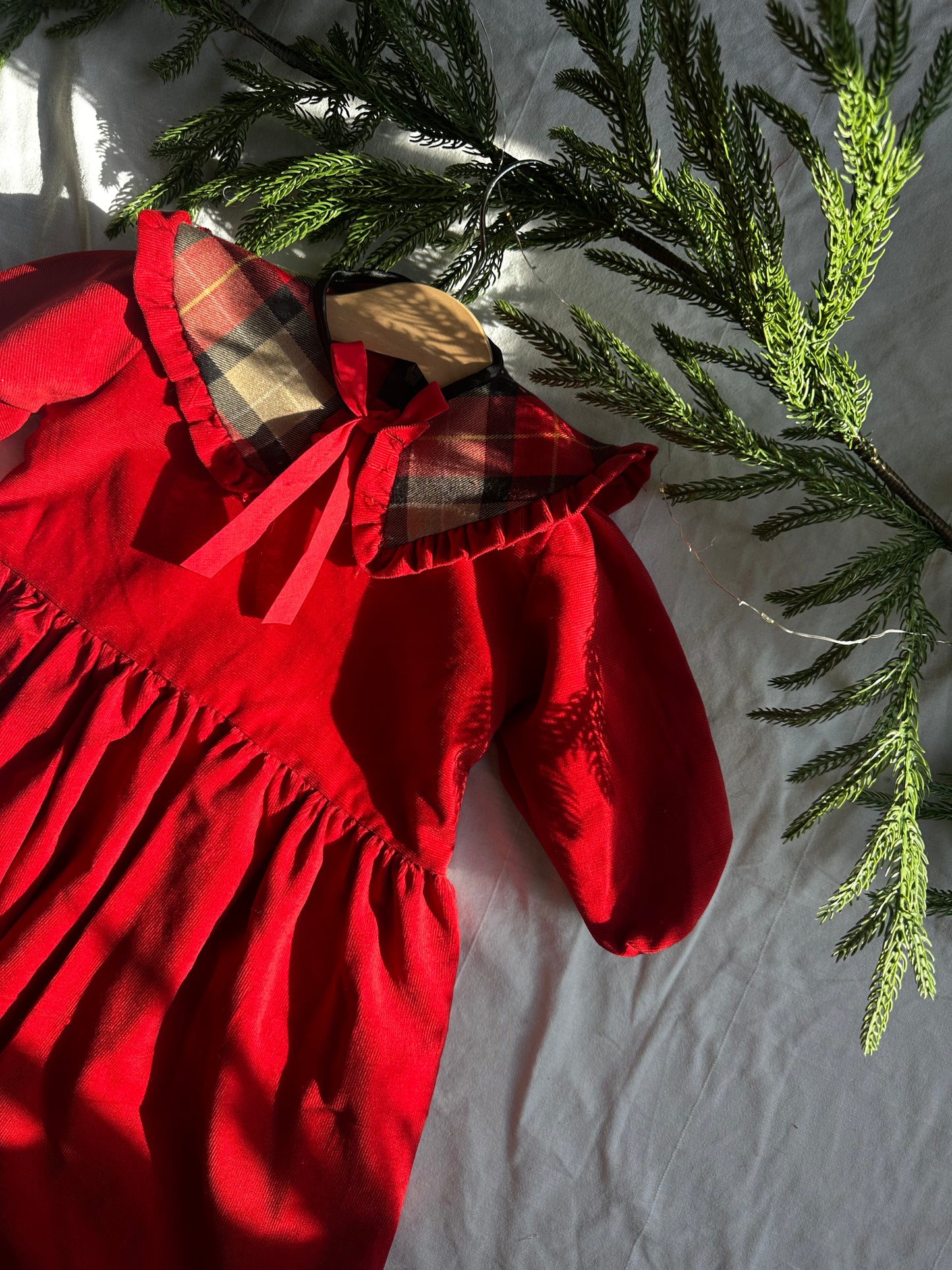 Abitino in Velluto per Bambina  – Taglia 12–18 mesi (adatto anche da 7 mesi) – Pezzo Unico