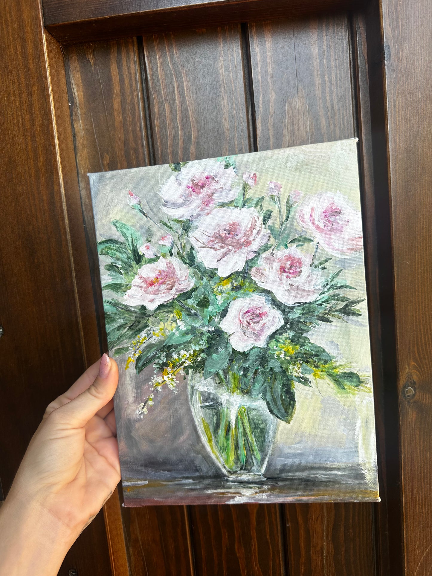 Quadro Rose in vaso