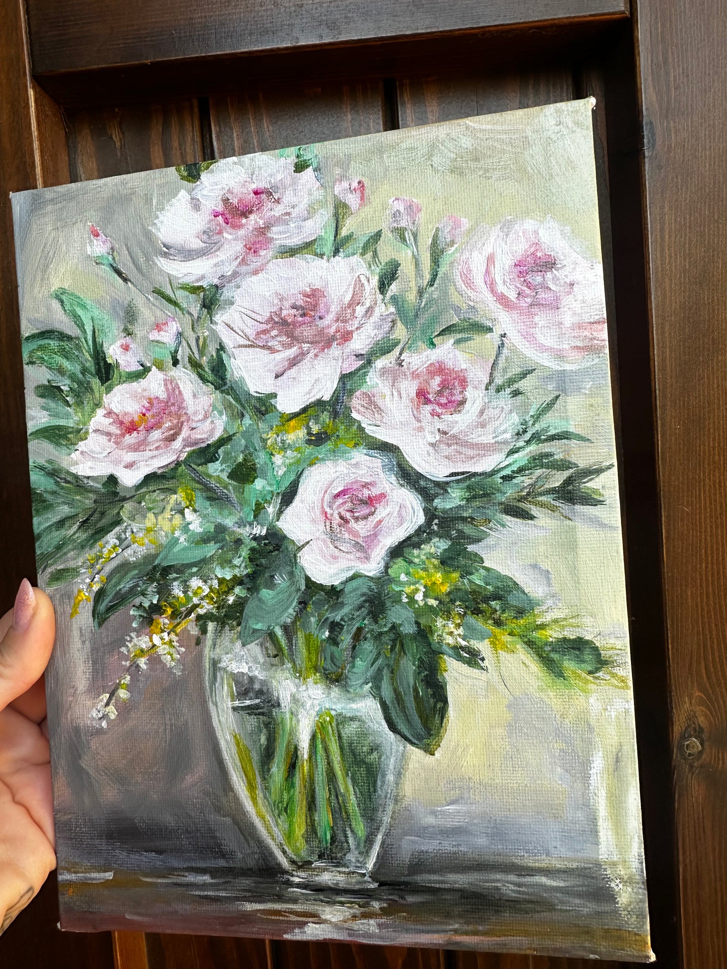 Quadro Rose in vaso