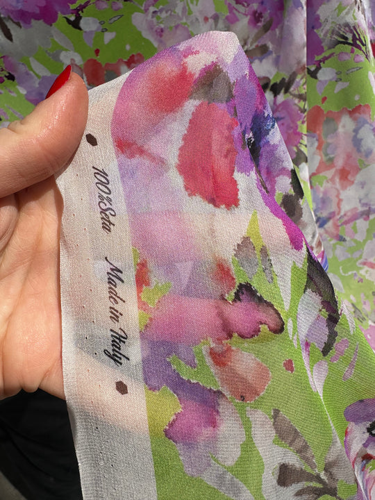 Tessuto Chiffon di seta