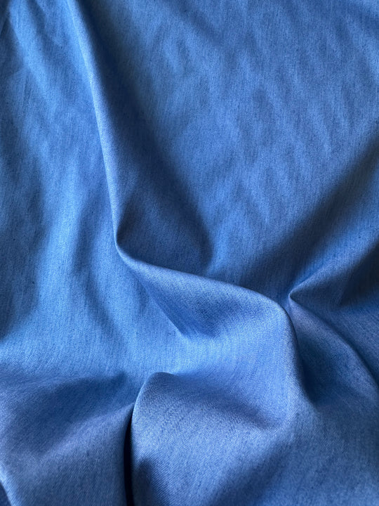 Tessuto Chambray azzurro