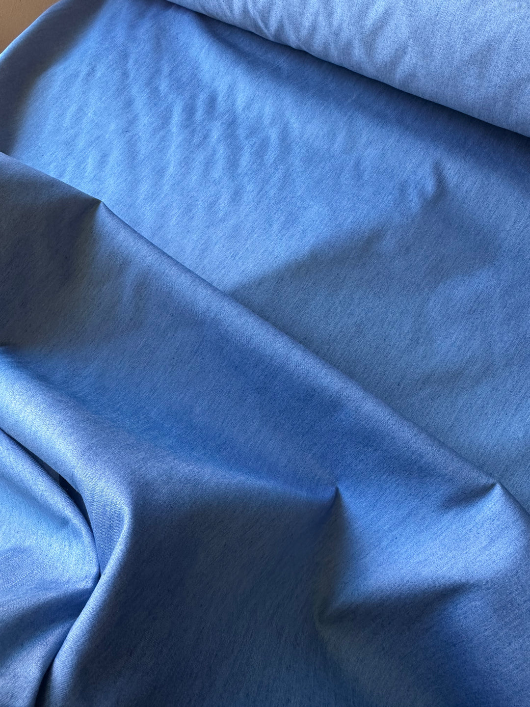 Tessuto Chambray azzurro