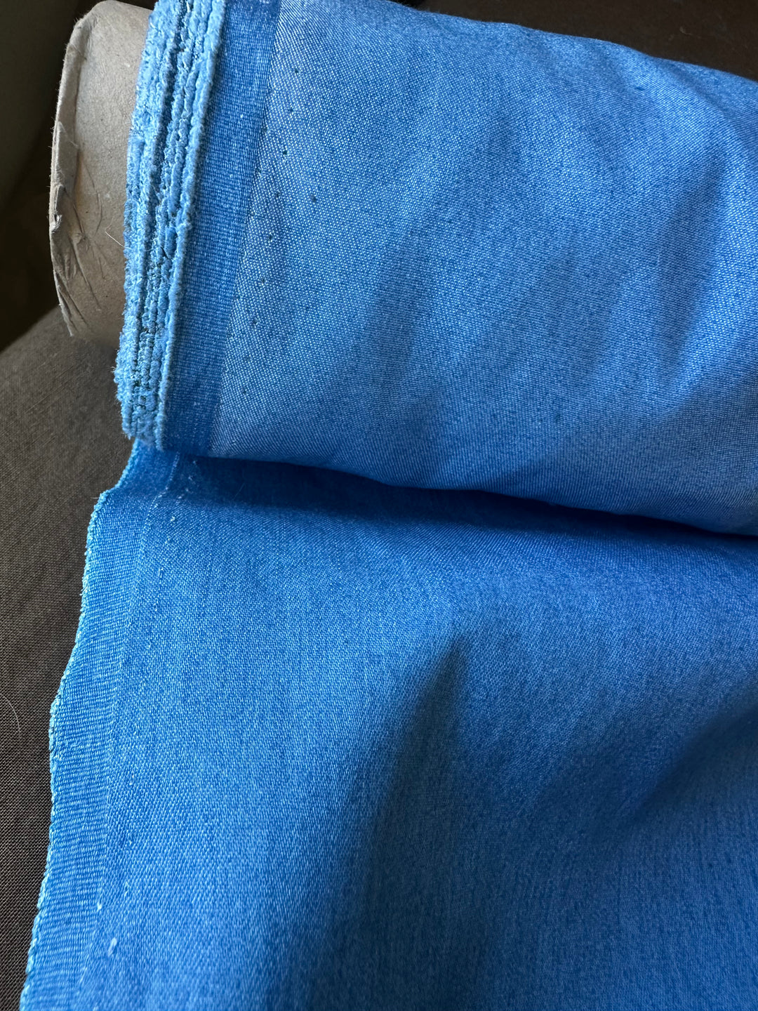 Tessuto Chambray azzurro