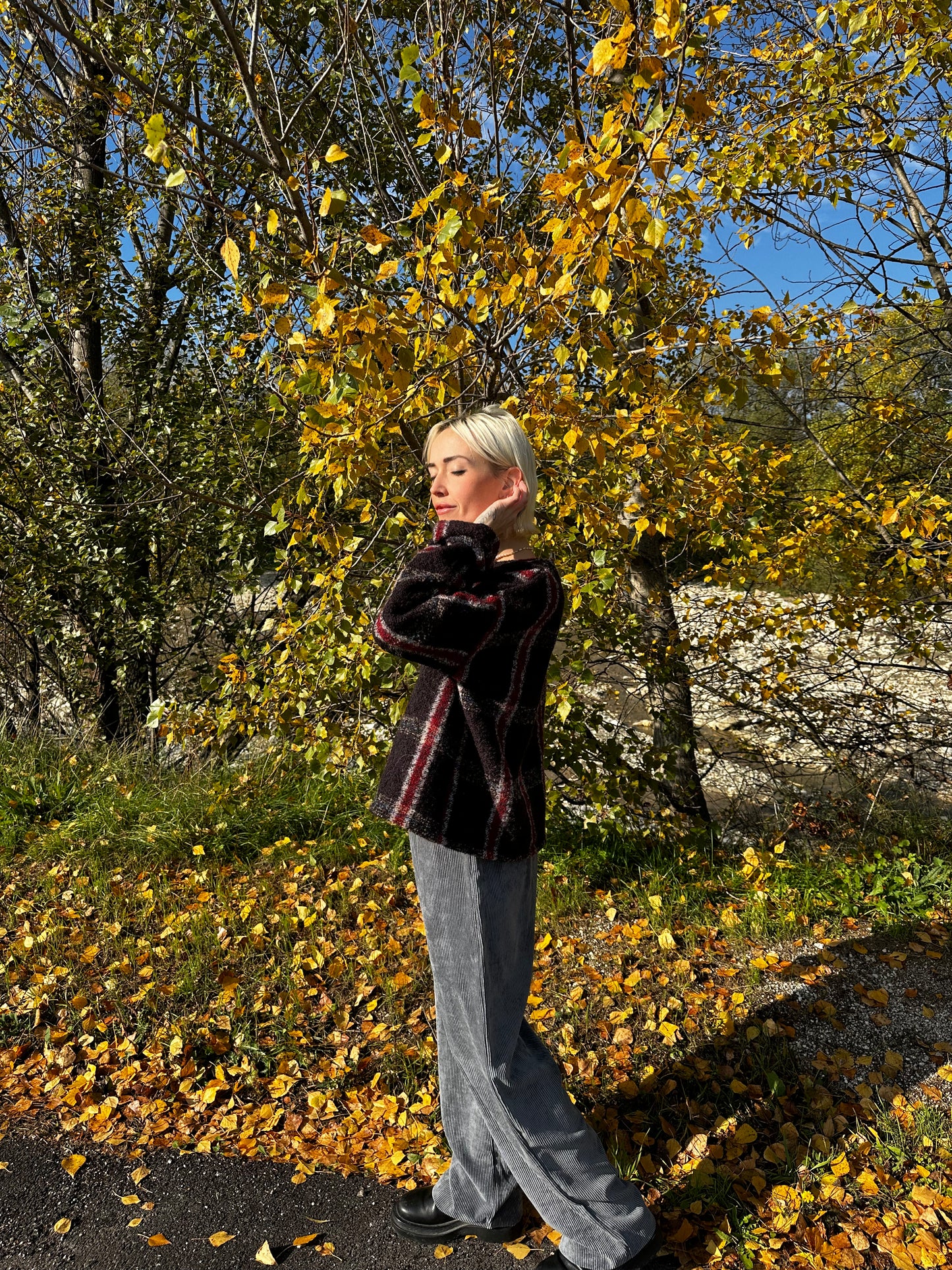 Maglioncino Tartan Prugna