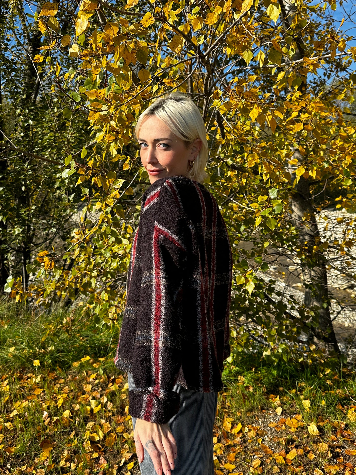 Maglioncino Tartan Prugna