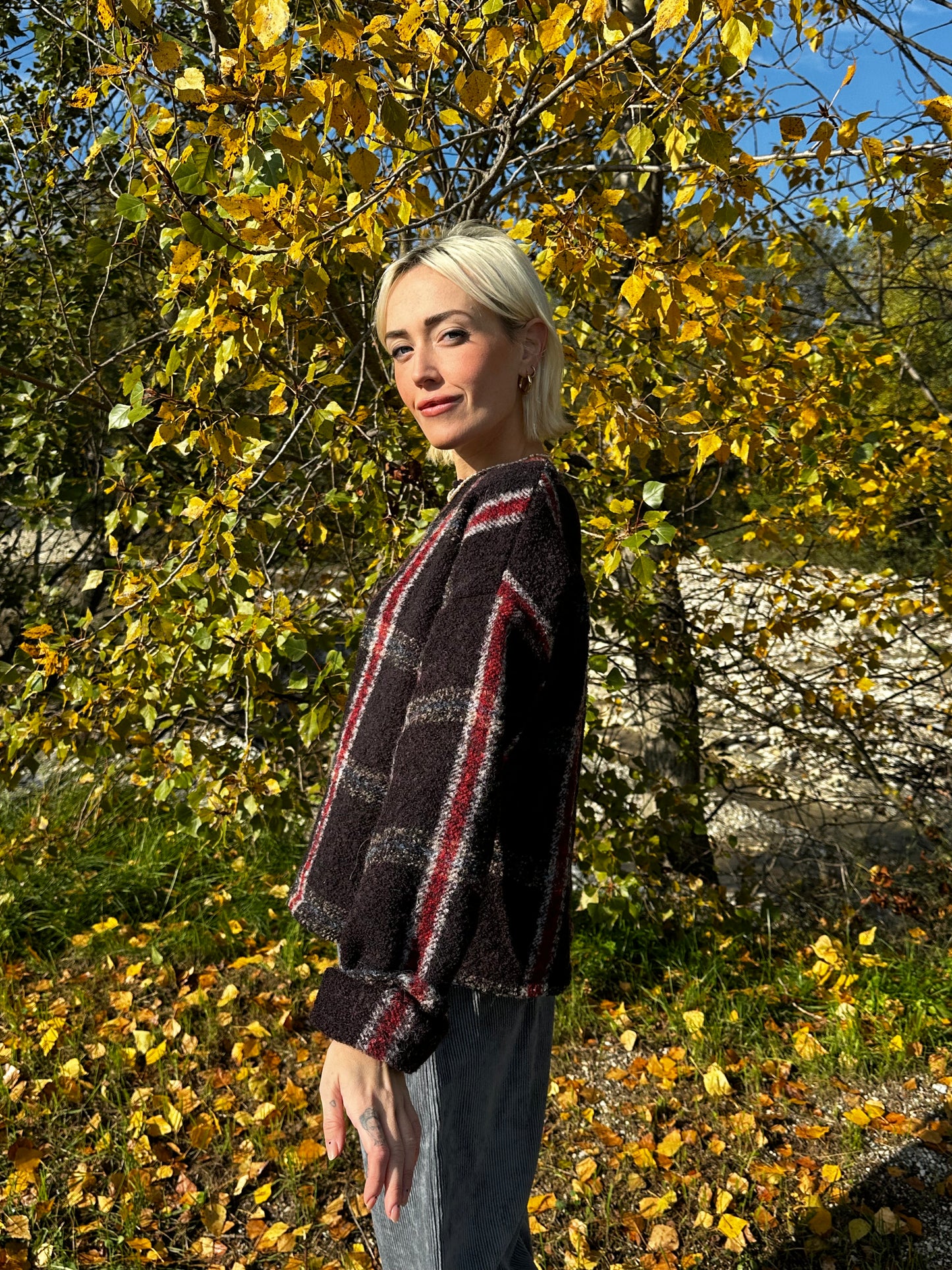 Maglioncino Tartan Prugna