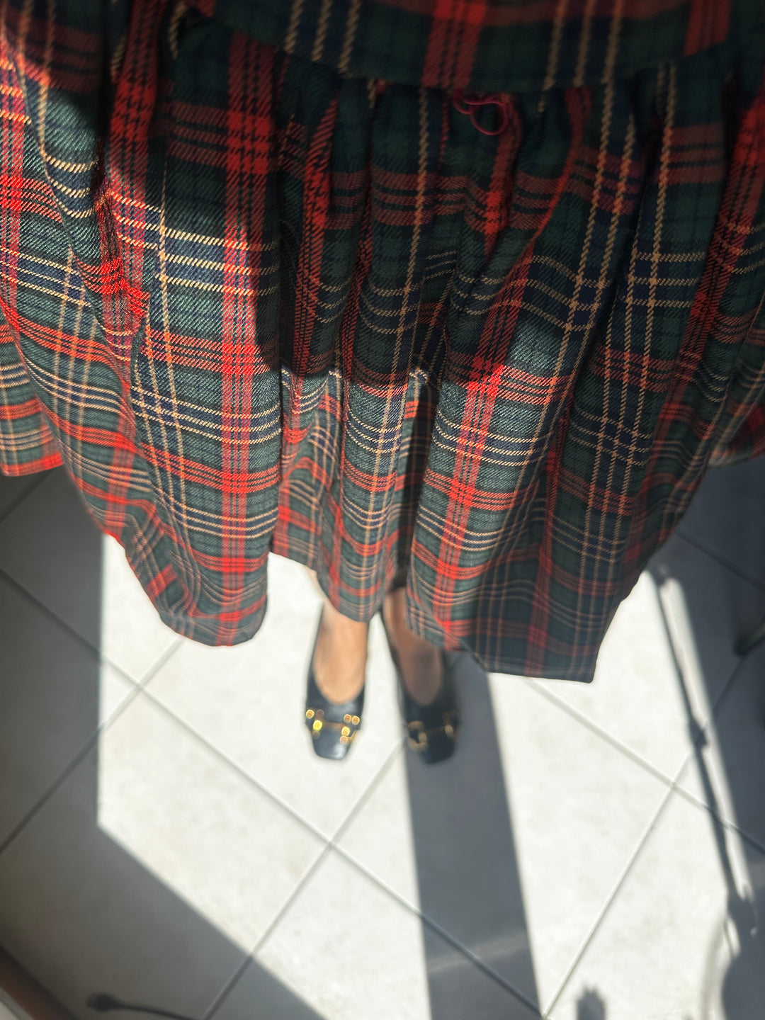 Abito corto tartan
