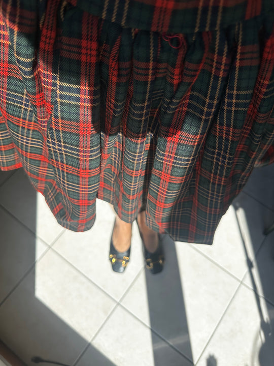 Abito corto tartan