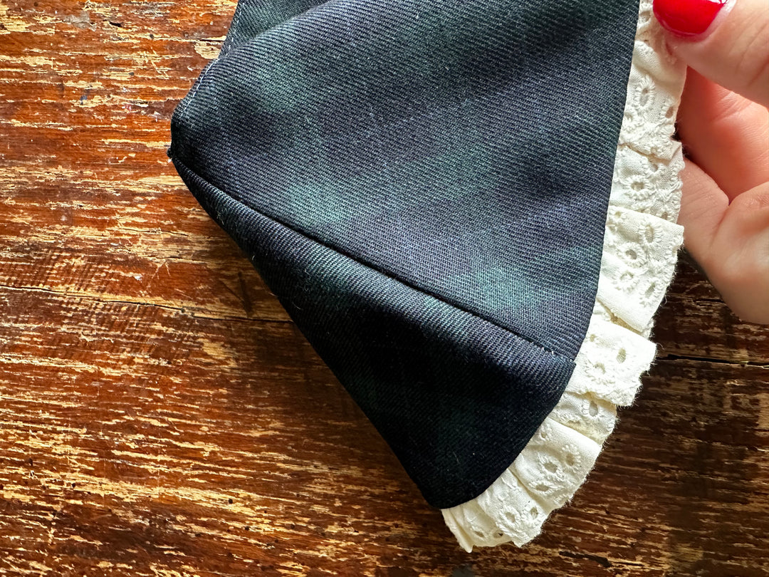 Colletto tartan blu