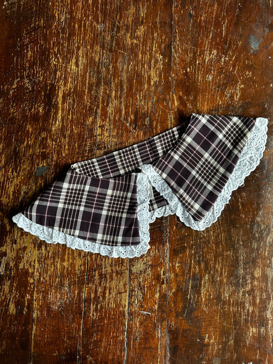 Colletto tartan viola