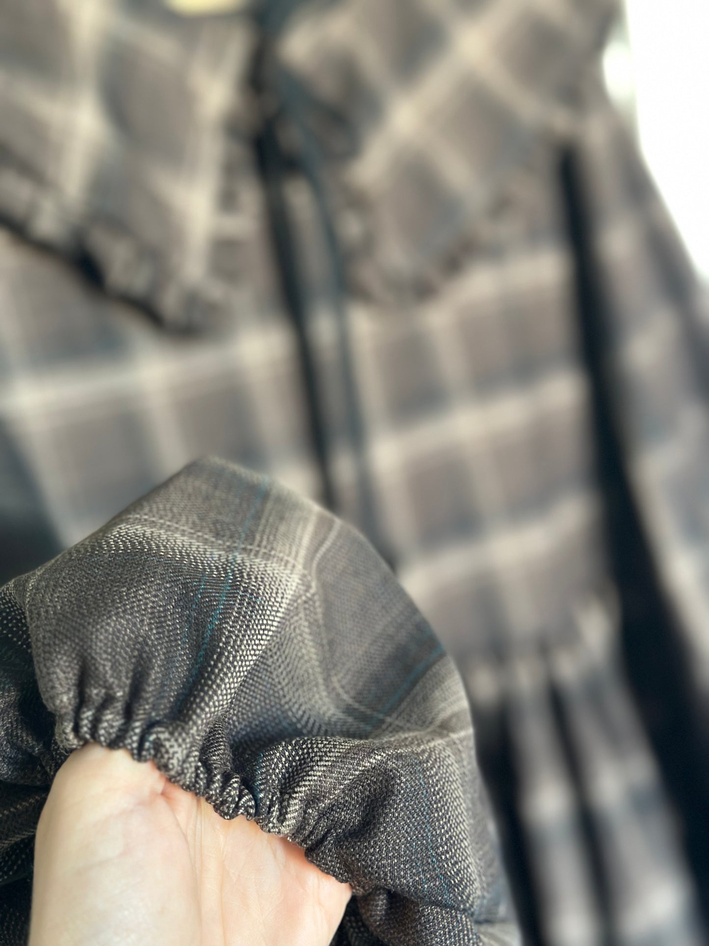 Abito corto tartan marrone