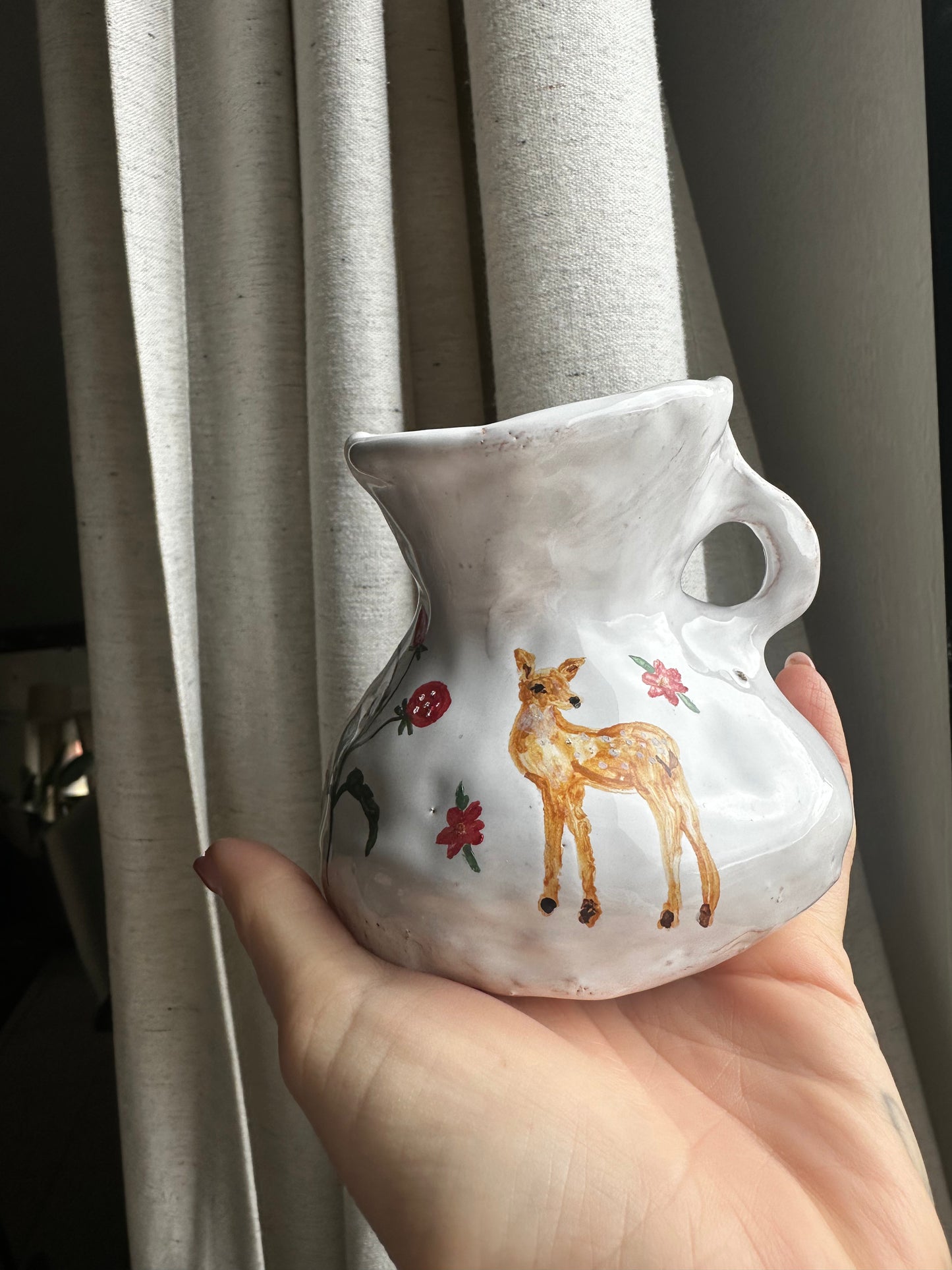 Vasetto con cerbiatto