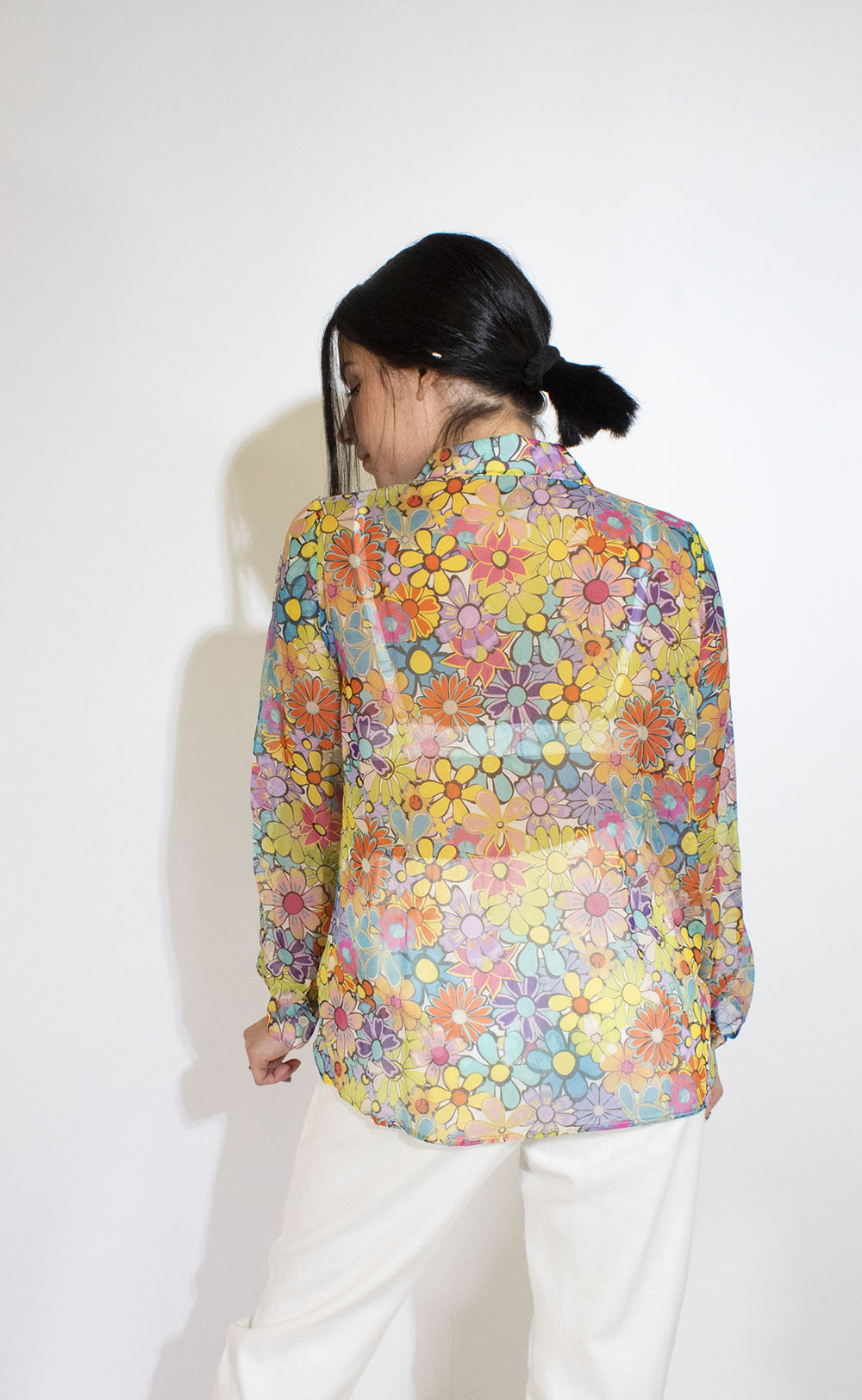 Tessuto Chiffon di seta floreale
