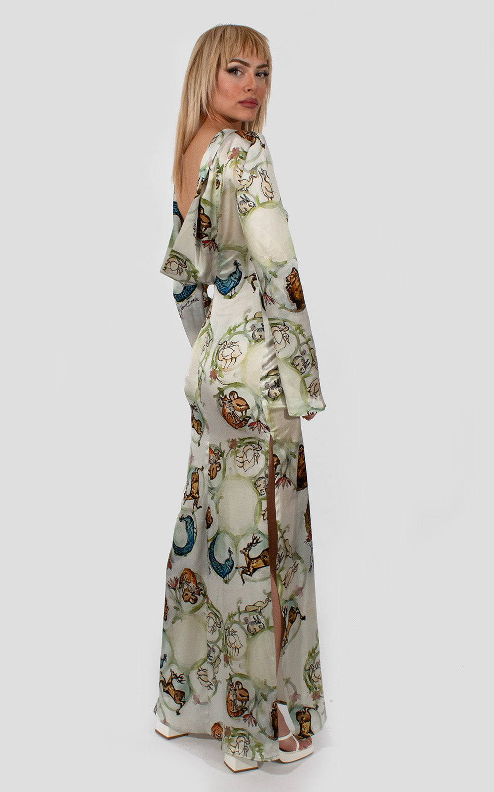 Abito in seta Animali in Poesia