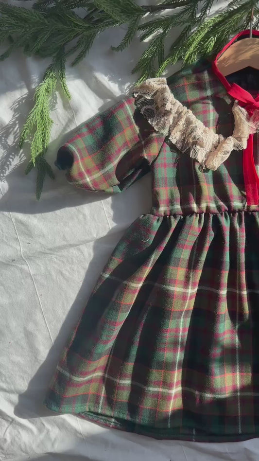 Abitino in Lana per Bambina  – Taglia 12–18 mesi (adatto anche da 7 mesi) – Pezzo Unico