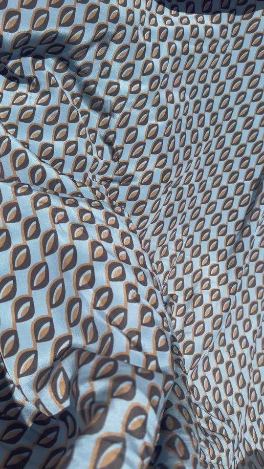 Tessuto fantasia geometrica seta