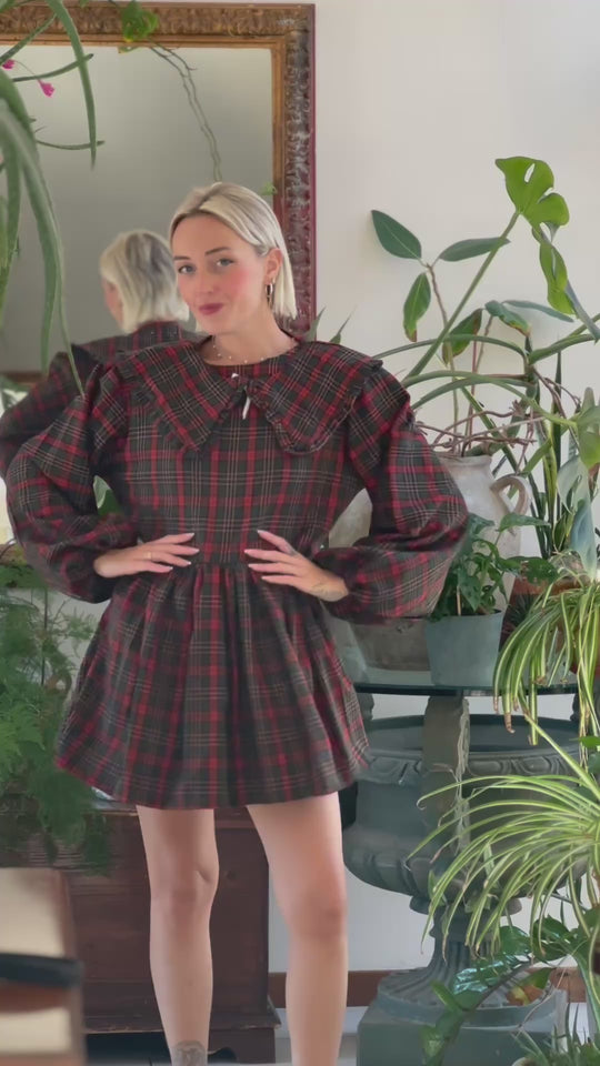 Abito corto tartan