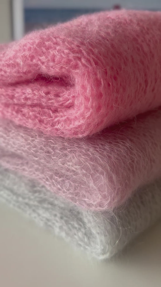 Maglione in Mohair Rosa in pronta consegna