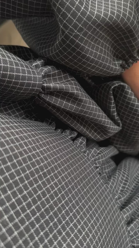 Abito basic check nero