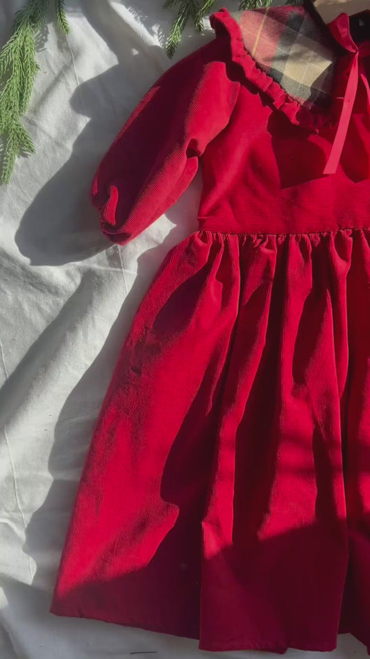 Abitino in Velluto per Bambina  – Taglia 12–18 mesi (adatto anche da 7 mesi) – Pezzo Unico