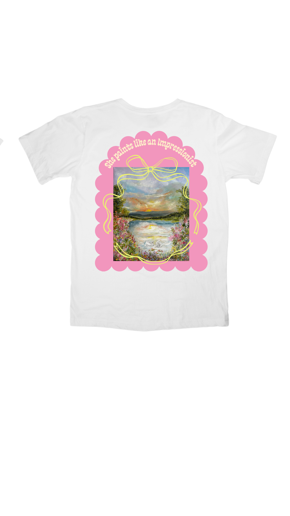 T-shirt  "She paints .." in Cotone Organico